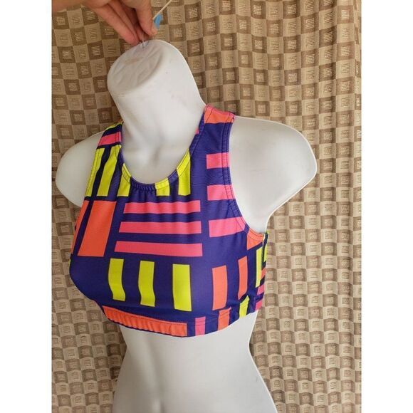 Girls Spirit Cheer Sports Bra Crop Top Multi Color Large New clearance - Picture 7 of 10